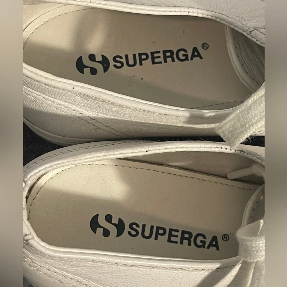 Superga Leather 2790 Platform Sneaker - Women's Size 8